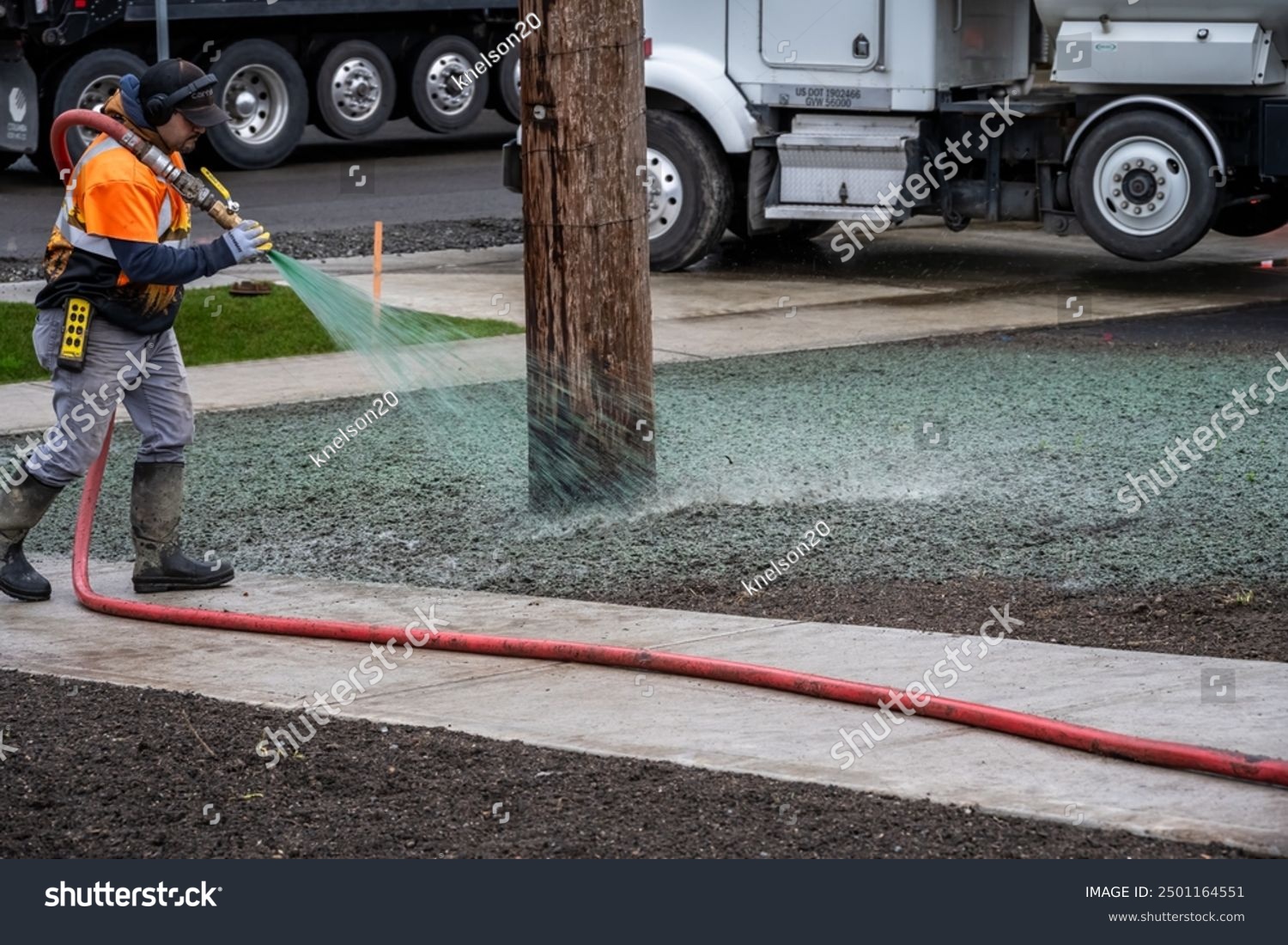 Chantier, Végétalisation par projection